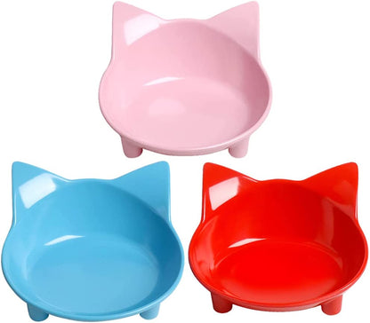 Cat Bowl Cat Food Bowls Non Slip Cat Dish Pet Food Bowls Shallow Cat Water Bowls Cat Feeding Wide Bowls to Stress Relief of Whisker Fatigue Pet Bowl of Dogs Cats Rabbits