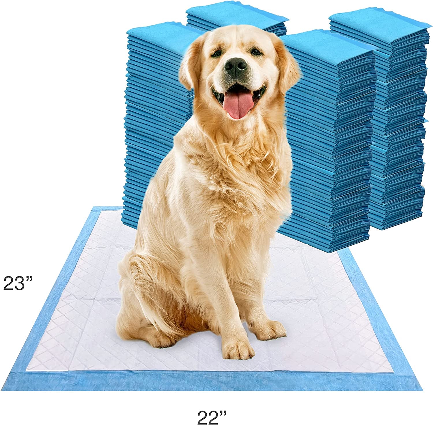 Wee-Wee Superior Performance Pee Pads for Dogs of All Sizes, Leak-Proof Floor Protection Dog & Puppy Quilted Potty Training Pads, Unscented, 22" X 23" (200 Count)