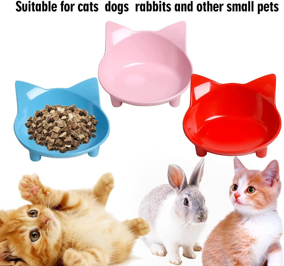 Cat Bowl Cat Food Bowls Non Slip Cat Dish Pet Food Bowls Shallow Cat Water Bowls Cat Feeding Wide Bowls to Stress Relief of Whisker Fatigue Pet Bowl of Dogs Cats Rabbits